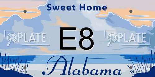E8 Alabama License Plate