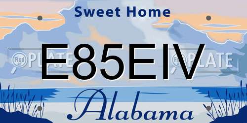 E85EIV Alabama License Plate