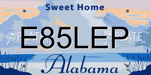 E85LEP Alabama License Plate