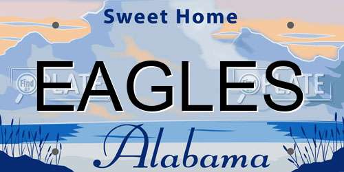 EAGLES Alabama License Plate