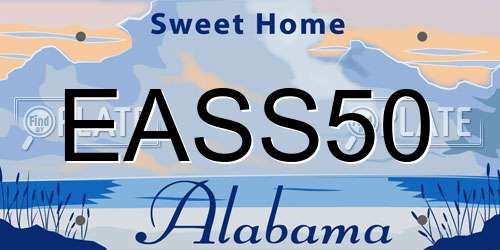 EASS50 Alabama License Plate