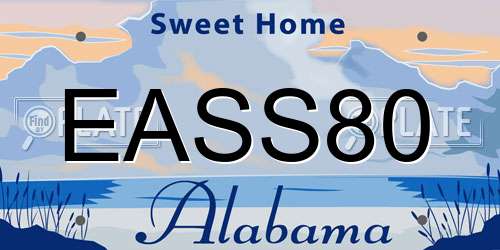 EASS80 Alabama License Plate