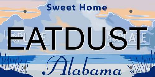 EATDUST Alabama License Plate