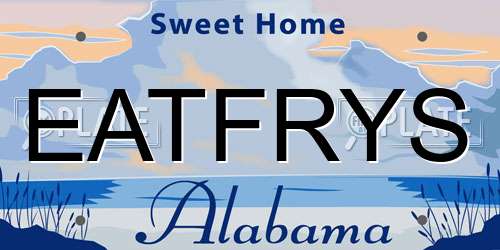 EATFRYS Alabama License Plate