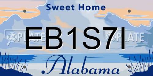 EB1S7I Alabama License Plate
