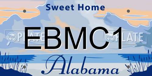 EBMC1 Alabama License Plate