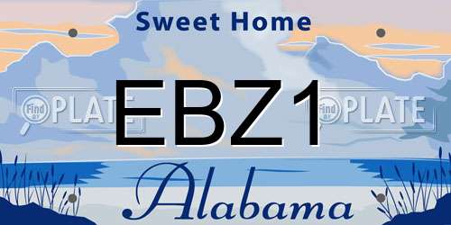 EBZ1 Alabama License Plate