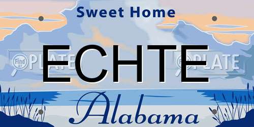 ECHTE Alabama License Plate