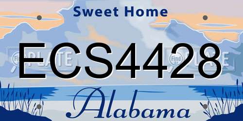 ECS4428 Alabama License Plate