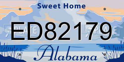 ED82179 Alabama License Plate