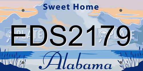 EDS2179 Alabama License Plate