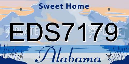 EDS7179 Alabama License Plate
