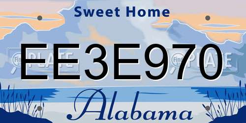 EE3E970 Alabama License Plate