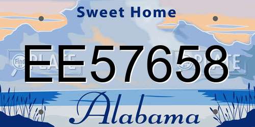 EE57658 Alabama License Plate