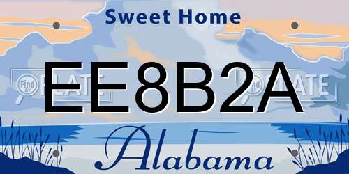 EE8B2A Alabama License Plate