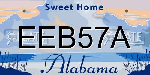 EEB57A Alabama License Plate