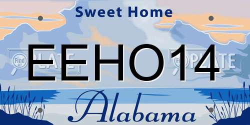 EEHO14 Alabama License Plate