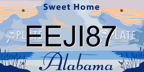 EEJI87 Alabama License Plate
