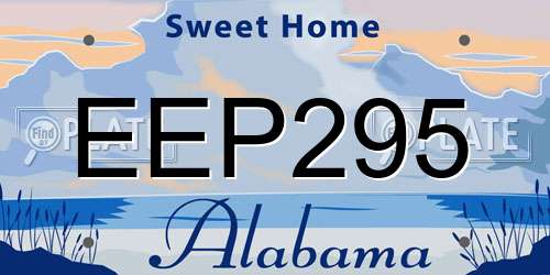 EEP295 Alabama License Plate