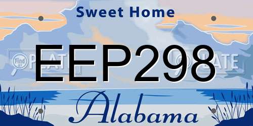EEP298 Alabama License Plate