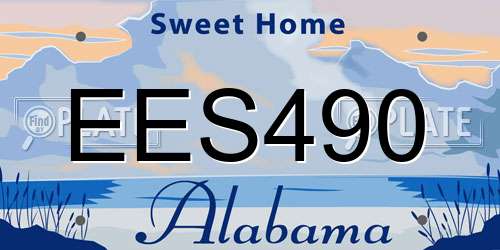 EES490 Alabama License Plate