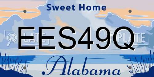 EES49Q Alabama License Plate