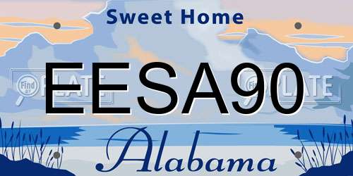 EESA90 Alabama License Plate