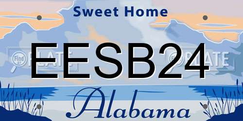EESB24 Alabama License Plate