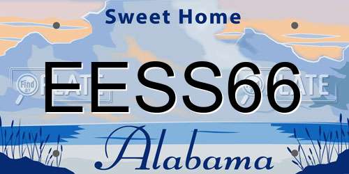 EESS66 Alabama License Plate