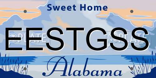 EESTGSS Alabama License Plate