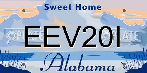 EEV20I Alabama License Plate