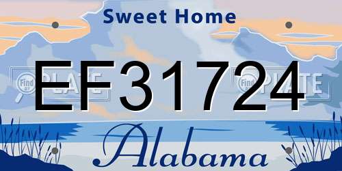 EF31724 Alabama License Plate