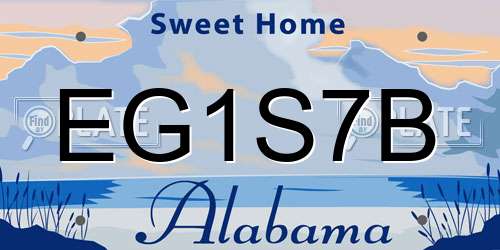 EG1S7B Alabama License Plate