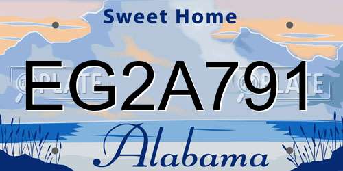 EG2A791 Alabama License Plate