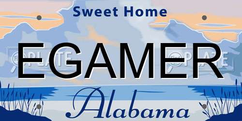 EGAMER Alabama License Plate
