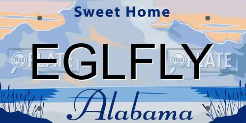 EGLFLY Alabama License Plate