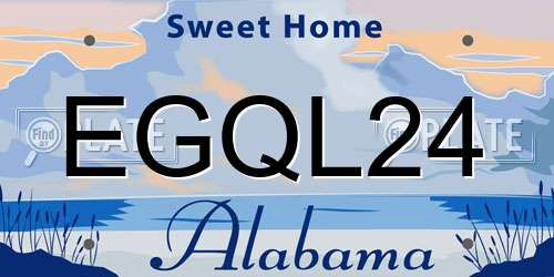 EGQL24 Alabama License Plate