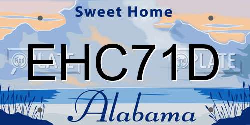 EHC71D Alabama License Plate