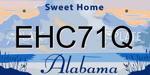 EHC71Q Alabama License Plate
