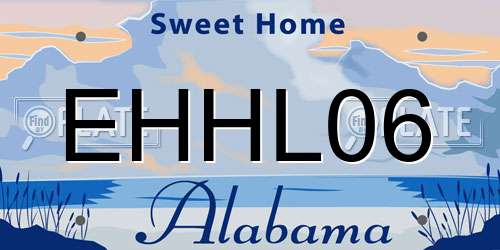EHHL06 Alabama License Plate
