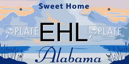 EHL Alabama License Plate