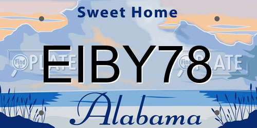 EIBY78 Alabama License Plate
