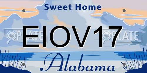 EIOV17 Alabama License Plate
