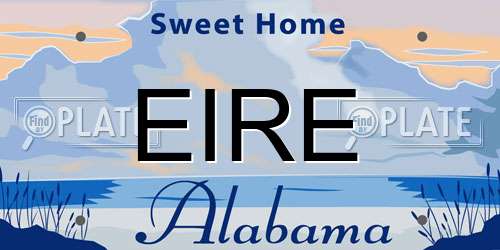 EIRE Alabama License Plate