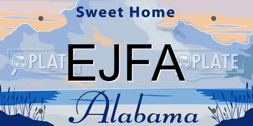 EJFA Alabama License Plate