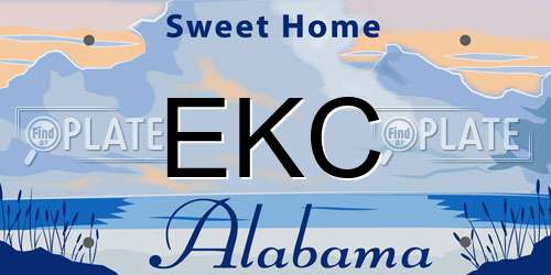 EKC Alabama License Plate