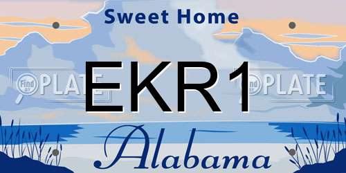 EKR1 Alabama License Plate