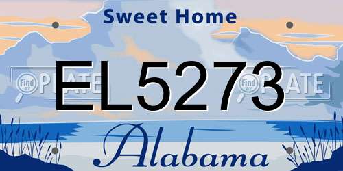 EL5273 Alabama License Plate