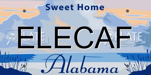 ELECAF Alabama License Plate