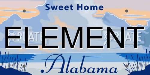 ELEMENT Alabama License Plate